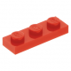 LEGO lapos elem 1x3, piros (3623)